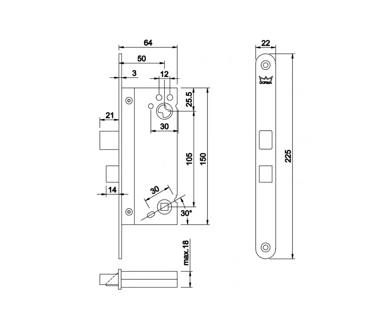 Spyna Dormakaba DL 712