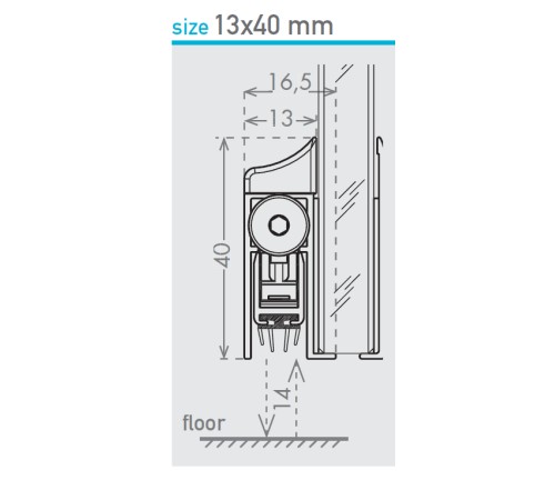 Automatinis slenkstis GLASS CE1340GLA