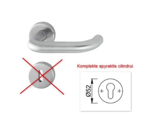 Durų rankenos (pora) Hoppe Paris su PZ apyrakčiais